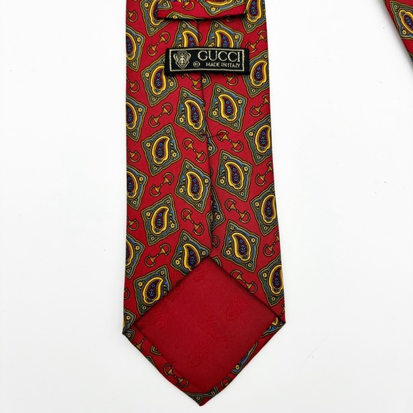 Gucci Silk Horse bit Paisley Neck Tie - Picture 4 of 8